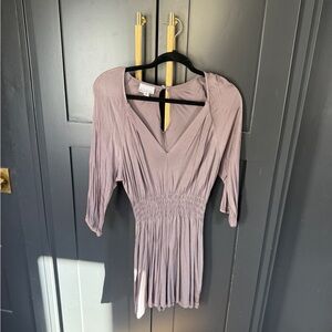 bebe Dusty Purple V-Neck Blouse